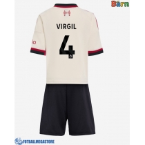 Fotballdrakt Barn Liverpool Virgil van Dijk #4 Bortedraktsett 2025-26 Kortermet (+ Korte bukser)